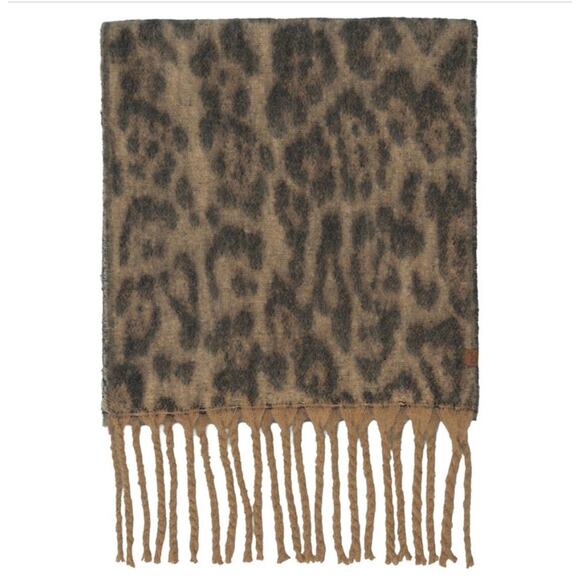 CC Brand Woven Leopard Print Oblong Scarf*VERY SOFT! Cozy and long - Picture 3 of 3
